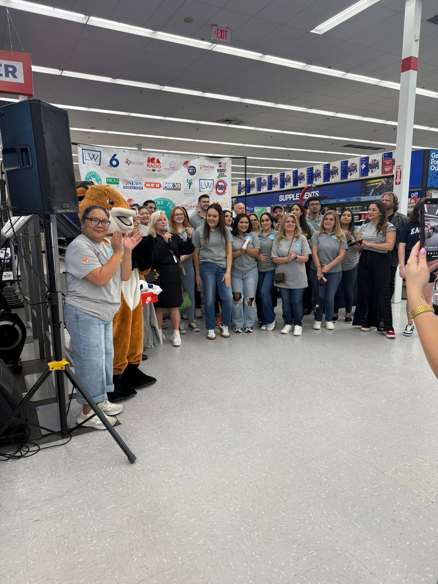 group of staff at the Kicks for Class event